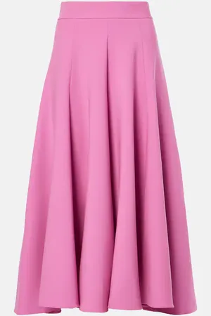 Oscar de la Renta Gonna midi in misto lana a vita alta