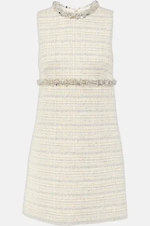 VALENTINO Abito corto in tweed con cristalli