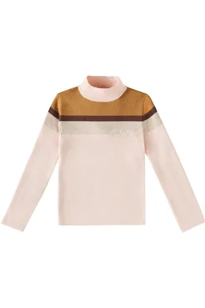 Chloé Chloé Kids Pullover in cotone e lana con logo