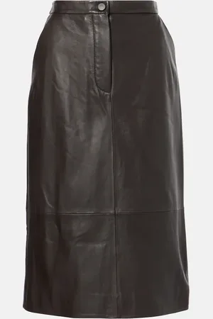 YVES SALOMON Gonna midi in pelle