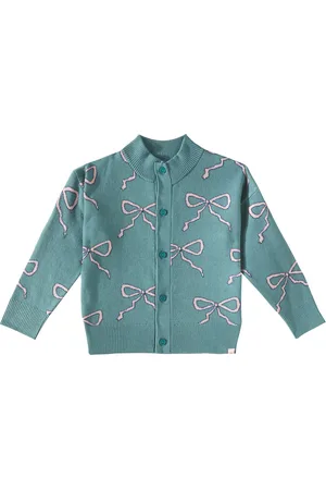 Tiny Cottons Cardigan Bow in cotone e lana