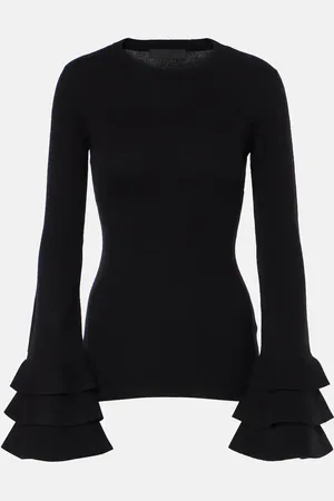 VALENTINO Pullover in lana con volant