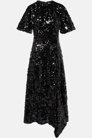 Ganni Abito lungo in velluto con paillettes
