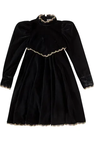 Petite Amalie Abito in pizzo e velluto