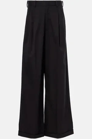 Loewe Pantaloni a gamba larga in cotone e seta