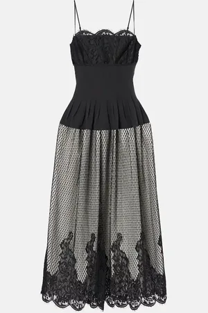 Simkhai Abito midi Katelyn in misto cotone con pizzo