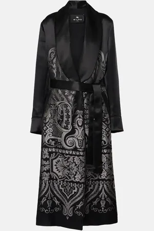 Etro Cappotto in misto seta con cintura