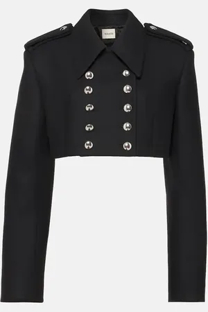 Khaite Giacca cropped Leara in misto lana