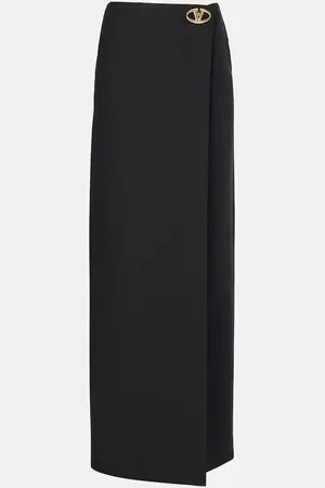 VALENTINO Gonna lunga in crêpe couture