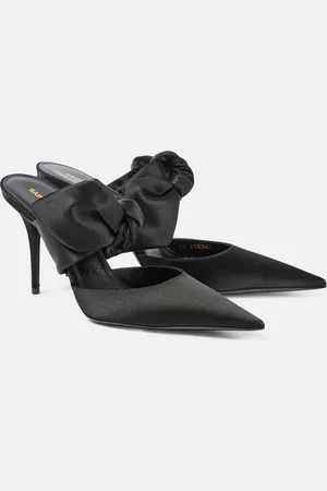 Saint Laurent Mules Barbara 90 in raso