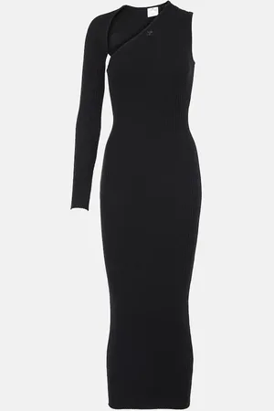 Courrèges Courrèges Abito midi asimmetrico in maglia a coste