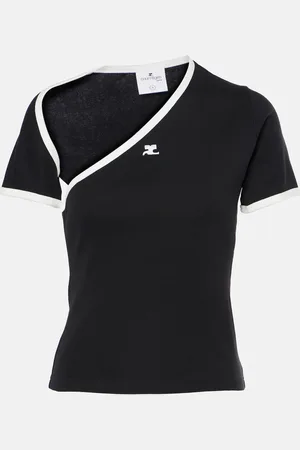 Courrèges Courrèges T-shirt asimmetrica in cotone