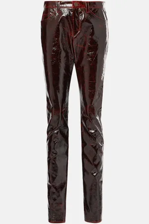 Isabel Marant Pantaloni slim Lovis in misto cotone