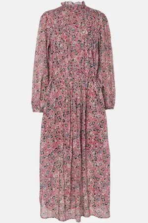 Marant Etoile Abito midi Dalida in voile di cotone