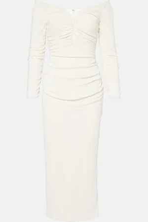 Carolina Herrera Abito midi in jersey con scollo bardot