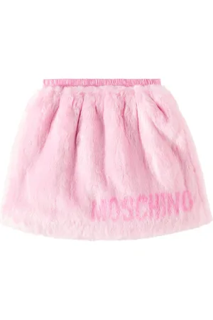 Moschino Gonna in pelliccia sintetica con logo