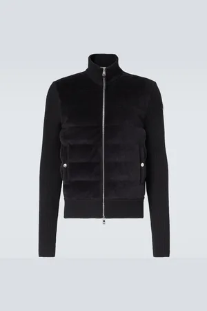 Moncler Cardigan imbottito in jersey di lana vergine