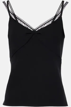 Vince Camisole in crêpe con pizzo