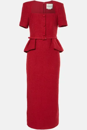 Roland Mouret Abito midi in bouclé