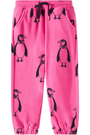 Mini Rodini Pantaloni sportivi Penguin in pile