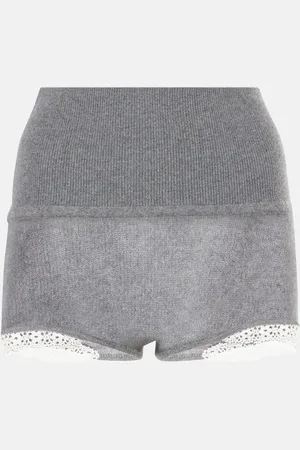 MAGDA BUTRYM Shorts in cahsmere con pizzo a vita alta