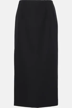 VALENTINO Gonna midi Grisaille in lana vergine