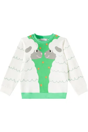 Stella McCartney Felpa in jersey di cotone con stampa