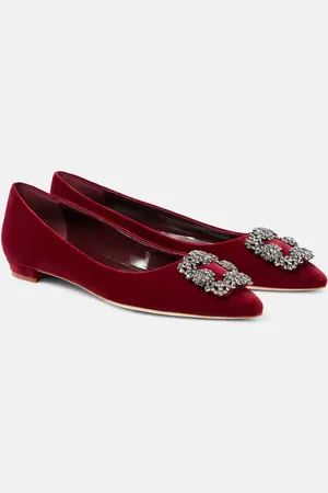 Manolo Blahnik Ballerine Hangisi in velluto