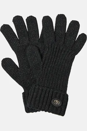 Gucci Guanti Double G in misto lana lamé