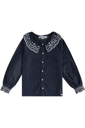 Tartine Et Chocolat Camicia di jeans con ricamo