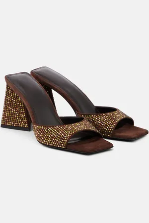 The Attico Mules Devon 85 in pelle stampata