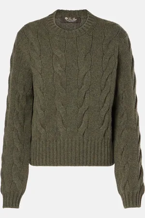 Loro Piana Pullover Napier in cashmere a trecce