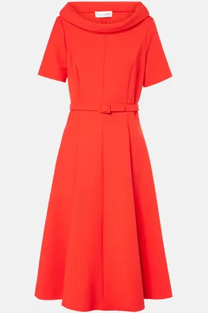 Oscar de la Renta Abito midi in misto lana