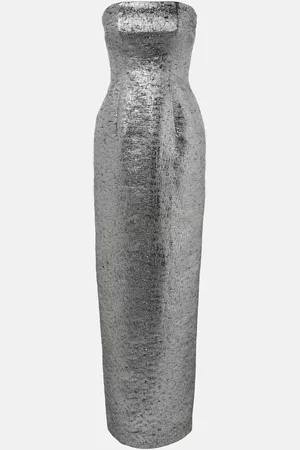 EMILIA WICKSTEAD Abito lungo bustier Laelia in jacquard