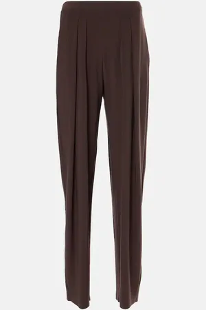 Norma Kamali Pantaloni tapered a vita alta