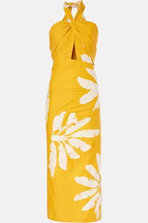 JOHANNA ORTIZ Abito midi in cotone con cut-out