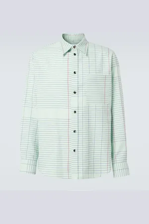 Bottega Veneta Camicia in twill di lana a quadri