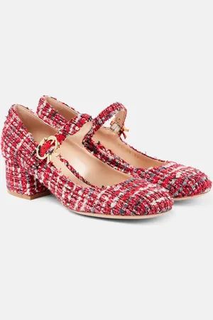 Gianvito Rossi Pumps Mary Jane Mary Ribbon in bouclé