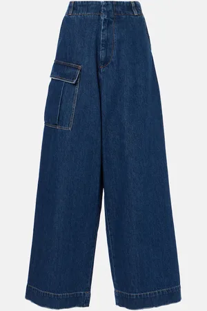 Plan C Jeans a gamba larga e vita media