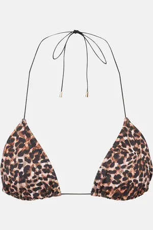 Bananhot Top bikini Liv con stampa leopardata