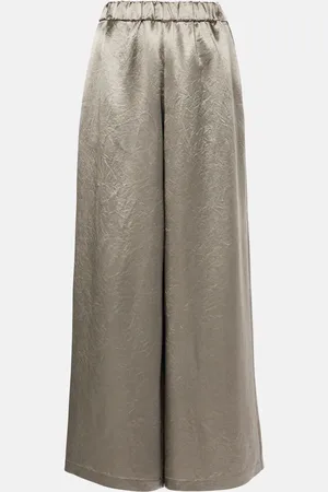 Max Mara Pantaloni a gamba larga Accanto in raso