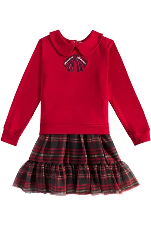 PATACHOU Abito in maglia di cotone e tulle