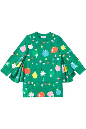Stella McCartney Abito in pile di cotone con stampa