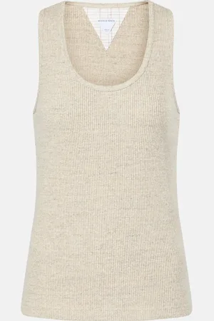 Bottega Veneta Top in jersey di cotone a coste
