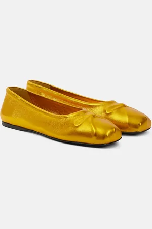 Marni Ballerine Little Bow in pelle metallizzata