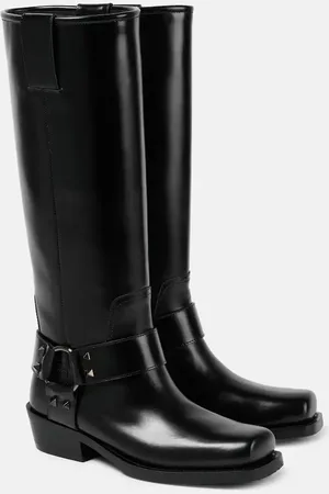 VALENTINO GARAVANI Stivali biker Rockstud in pelle