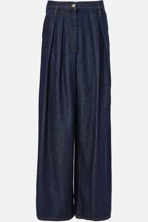 DRIES VAN NOTEN Jeans a gamba larga e vita alta
