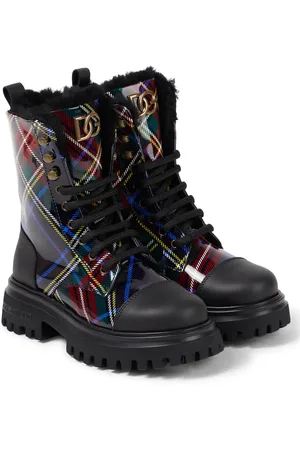 Dolce & Gabbana Stivali in pelle a quadri