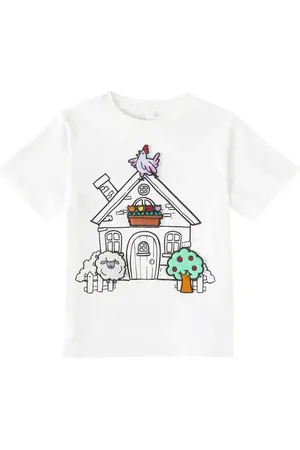 Stella McCartney T-shirt in jersey di cotone con stampa