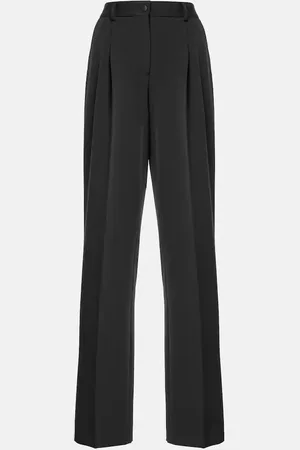 Dolce & Gabbana Pantaloni a gamba larga in lana e seta